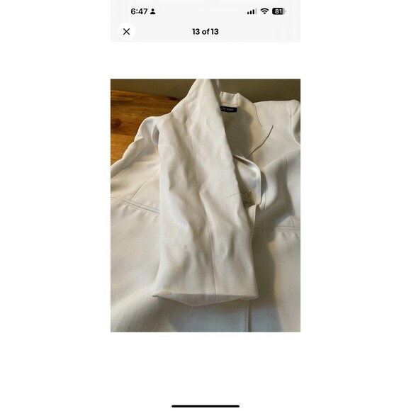 Solini White Double Breasted Star Blazer Womans Size 8 Vintage Y2K Rhinestones - Picture 12 of 12